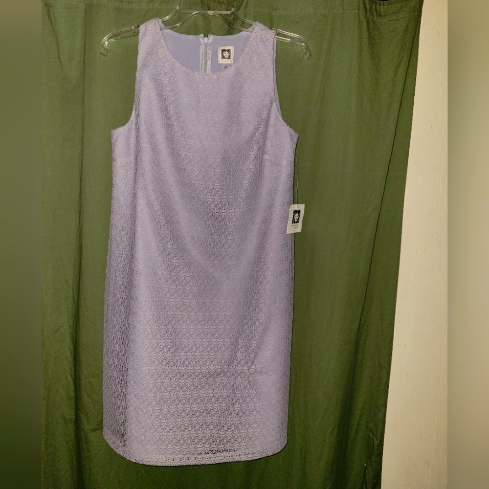 Anne Klein, Lavender, Sheath Mini  Dress.   Size 6, NWT